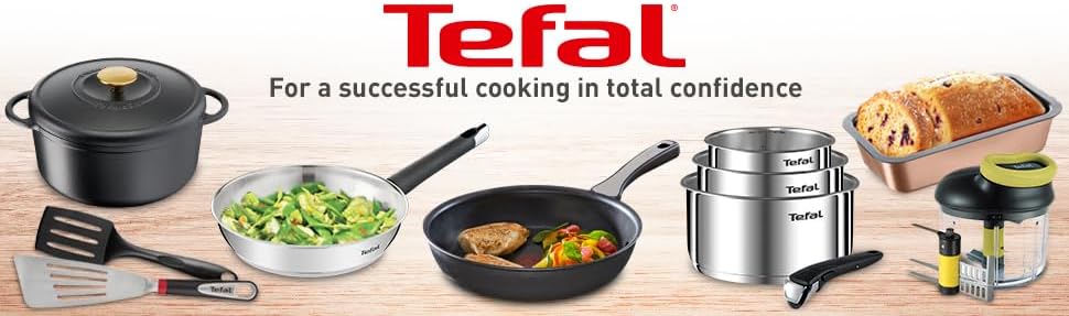 Tefal - faitout Primary - 24 cm 5 L - inox induction + livre recette E3084604