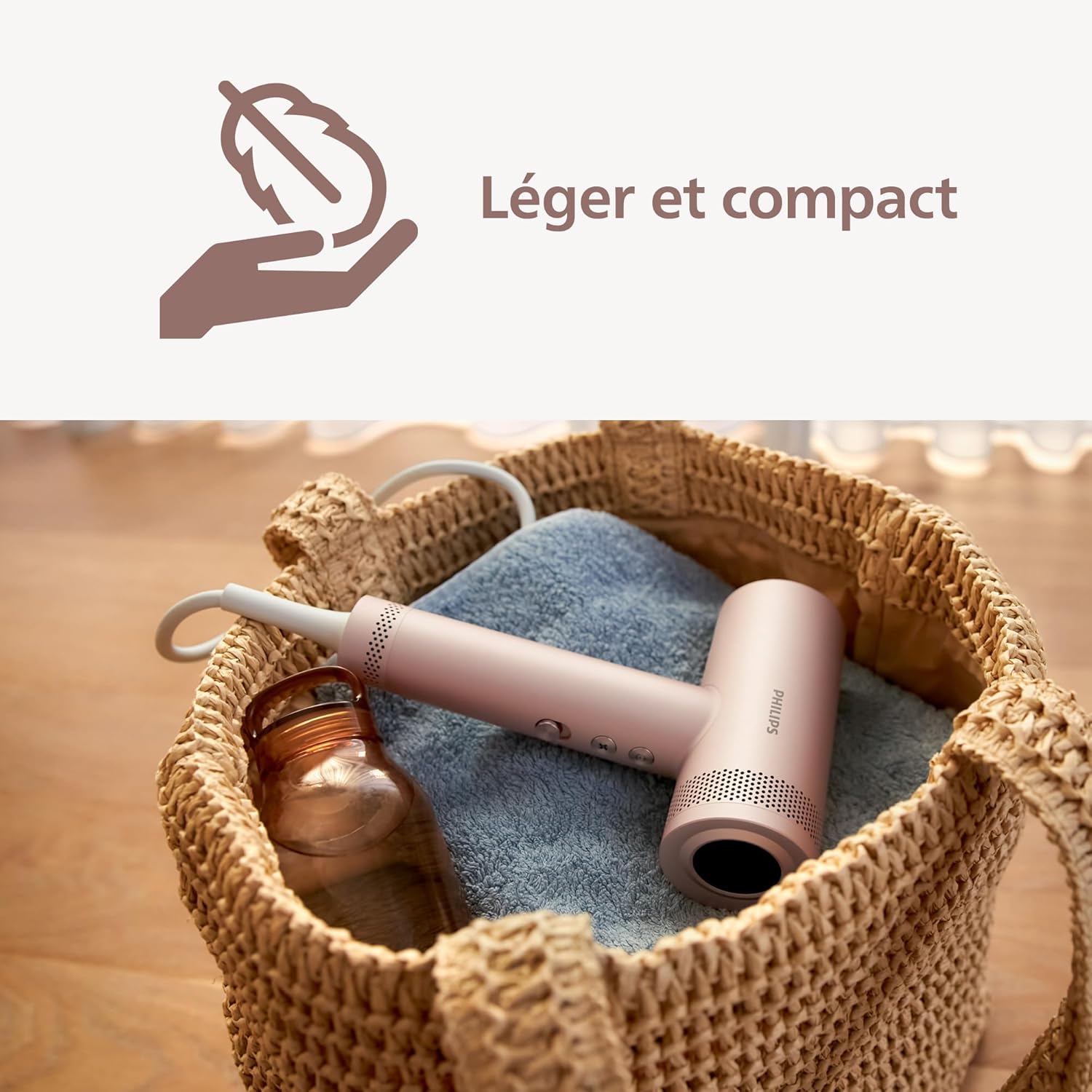 Philips - Sèche-cheveux High Speed 8000, 1400W, ions, ThermoShield, accessoires, soin cuir chevelu, BHD837/10