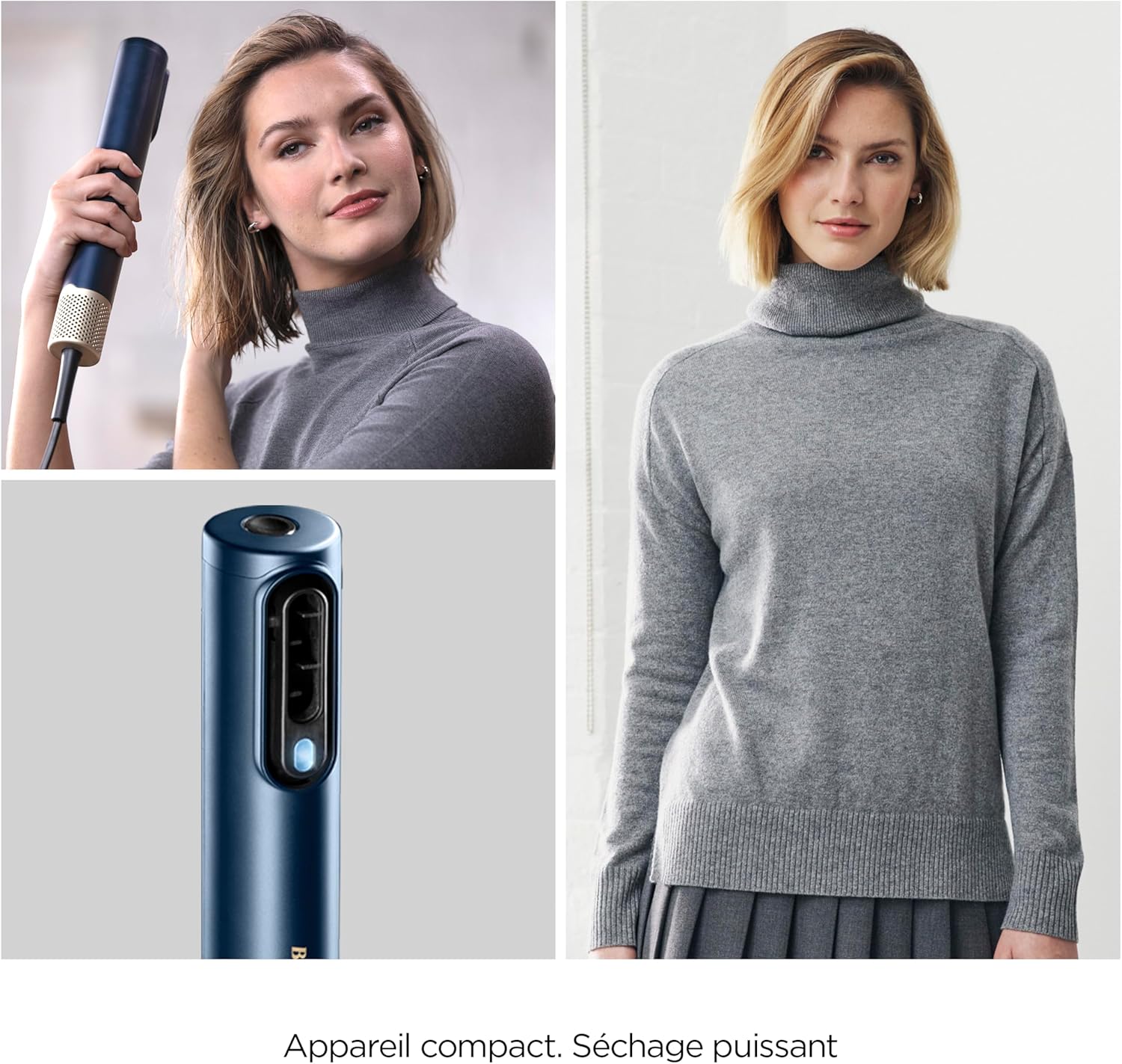 BaByliss - Air Wand - séchage, lissage, anti-frisottis, 3 accessoires, AS6553E