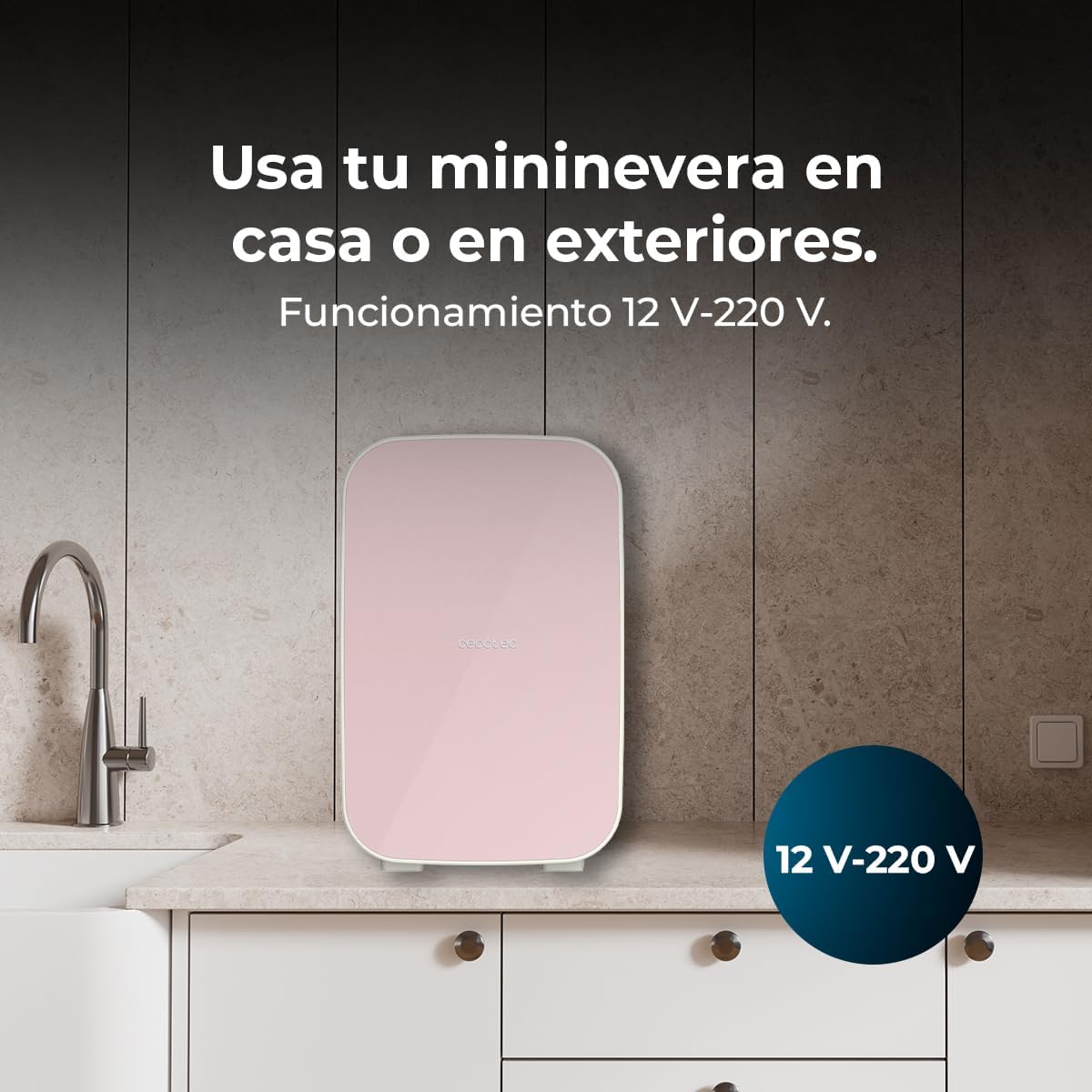 Cecotec - Mini frigo Bolero 25L - 20L, 12-220V, chaud/froid, 7-65°C