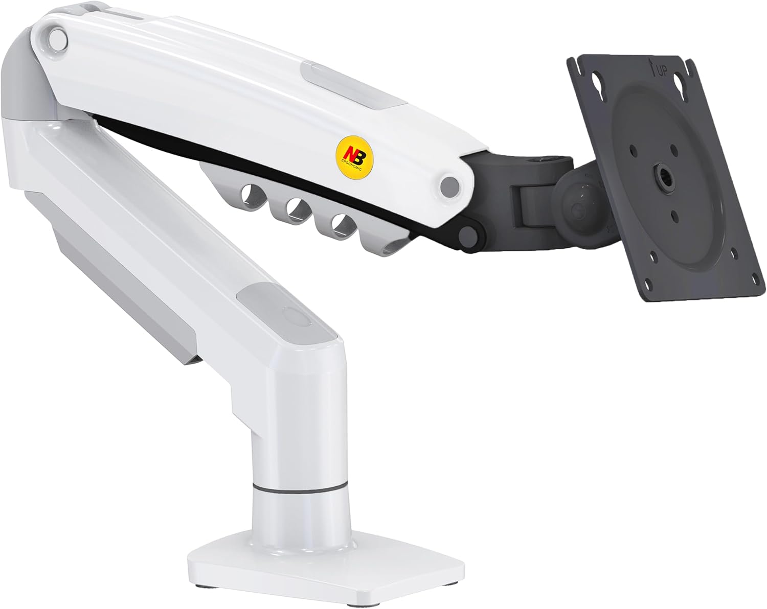 Ergosolid - Support écran PC - 17 à 32 pouces - bras articulé, ressort à gaz, rotation 360°