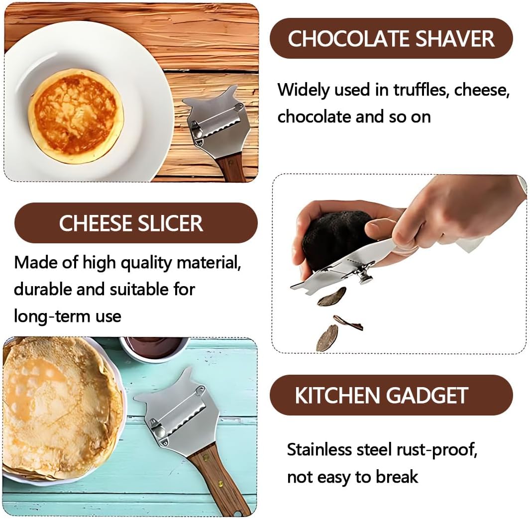 Coupe-Truffe professionnel, râpe inox, poignée bois, réglable, 18 cm