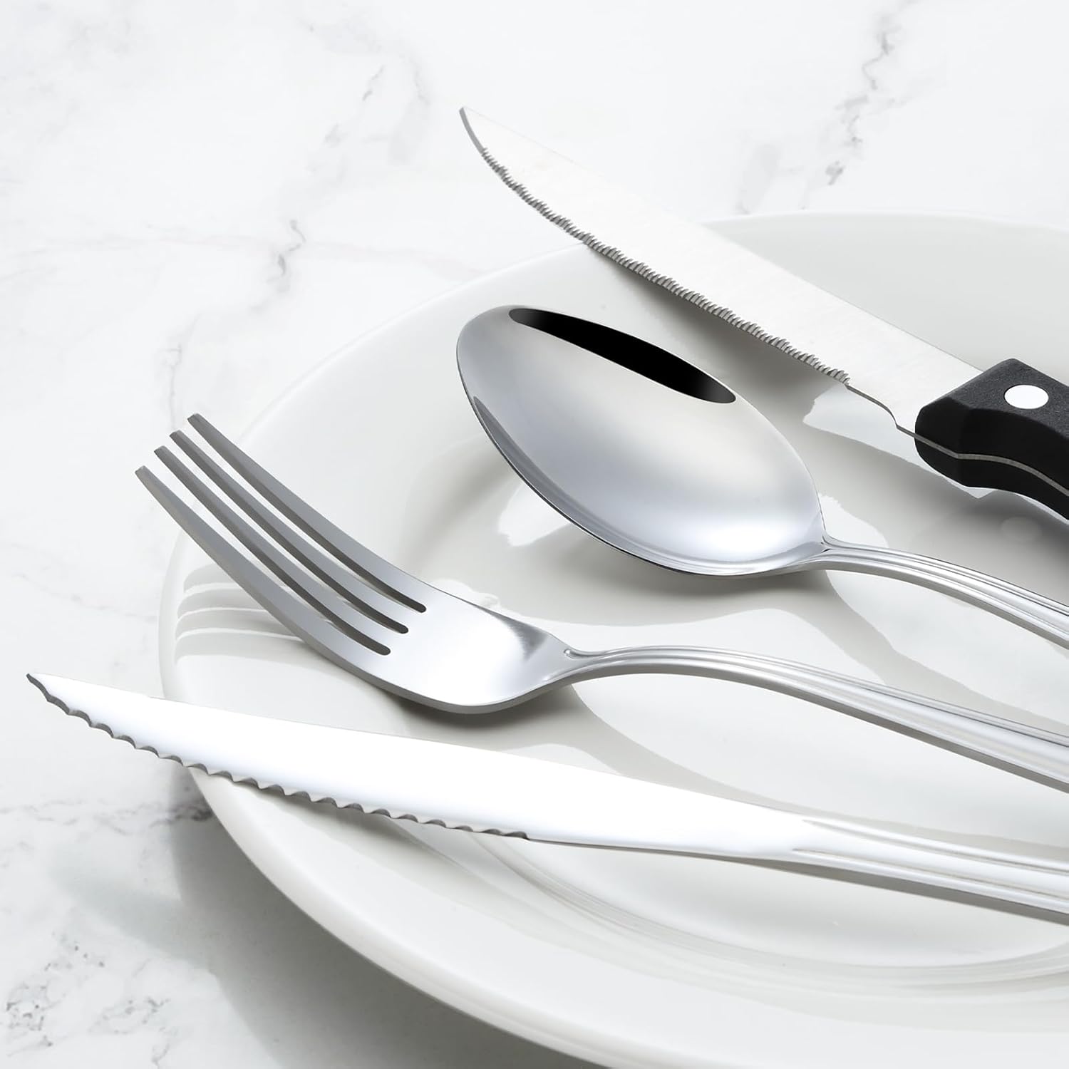 Hunnycook - set de couverts 30 pièces - acier inox, lave-vaisselle