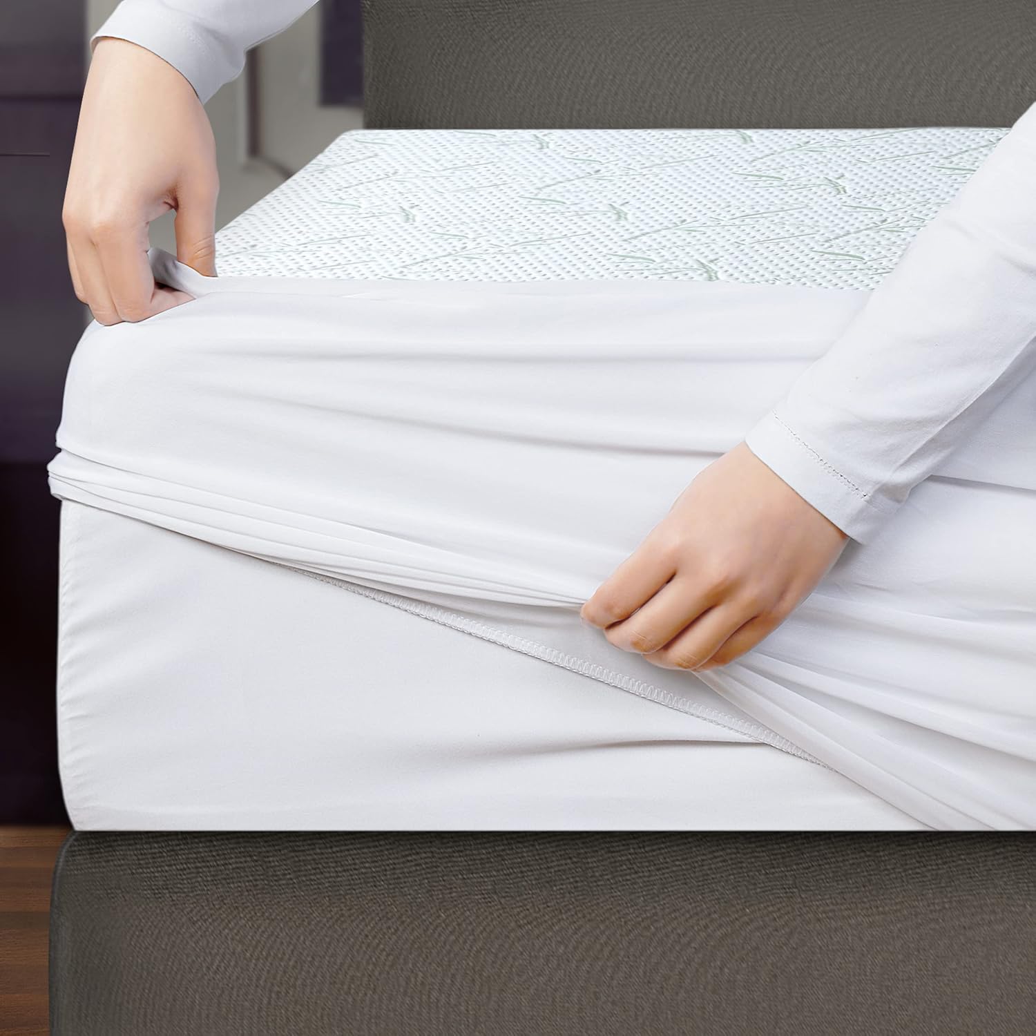 Utopia Bedding - Protège-matelas Premium 160x200x30 cm - imperméable, respirant, élastique, certifié Oeko-Tex
