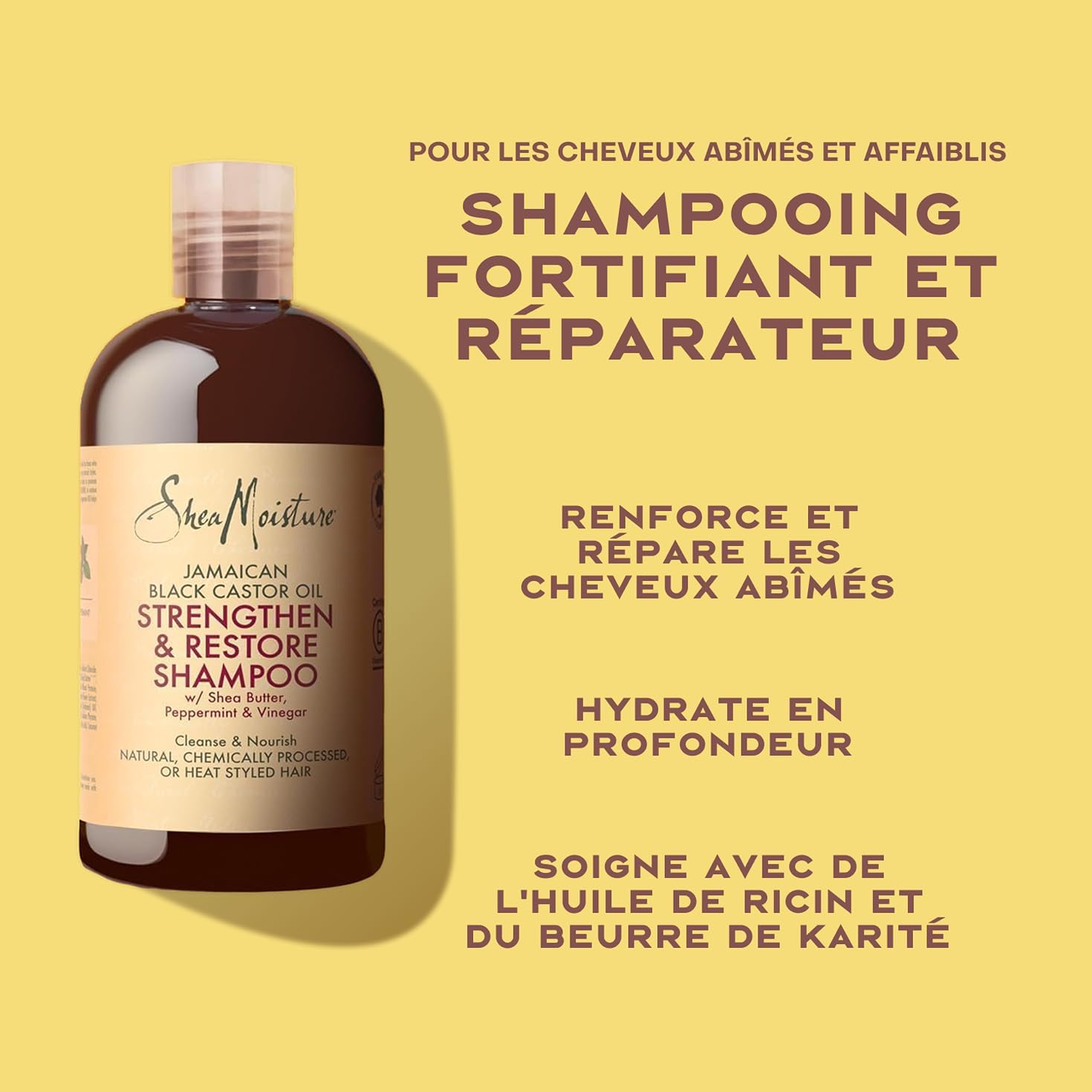SheaMoisture - Jamaican Black Castor Oil set - 384/355ml - shampooing, après-shampooing, masque réparateur