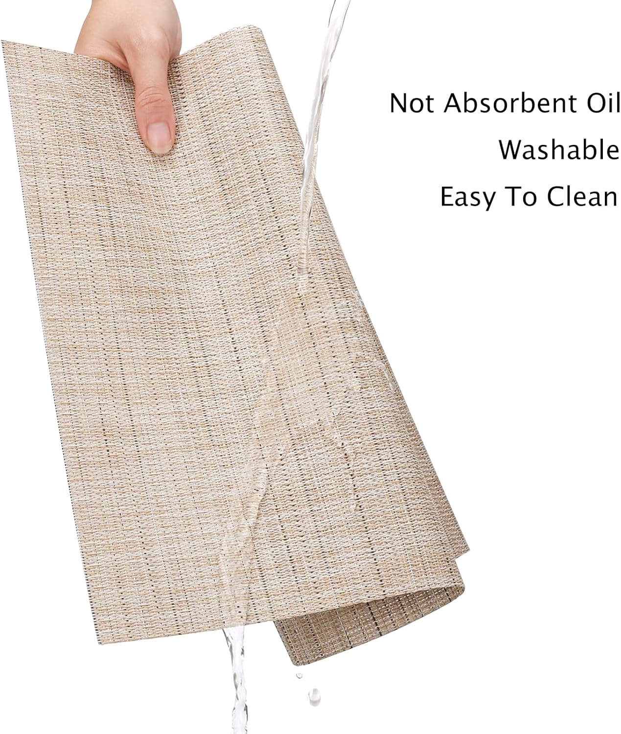 Myir - Sets de table JUN, lot de 6, 30x43.5cm, vinyle lavable, antidérapant