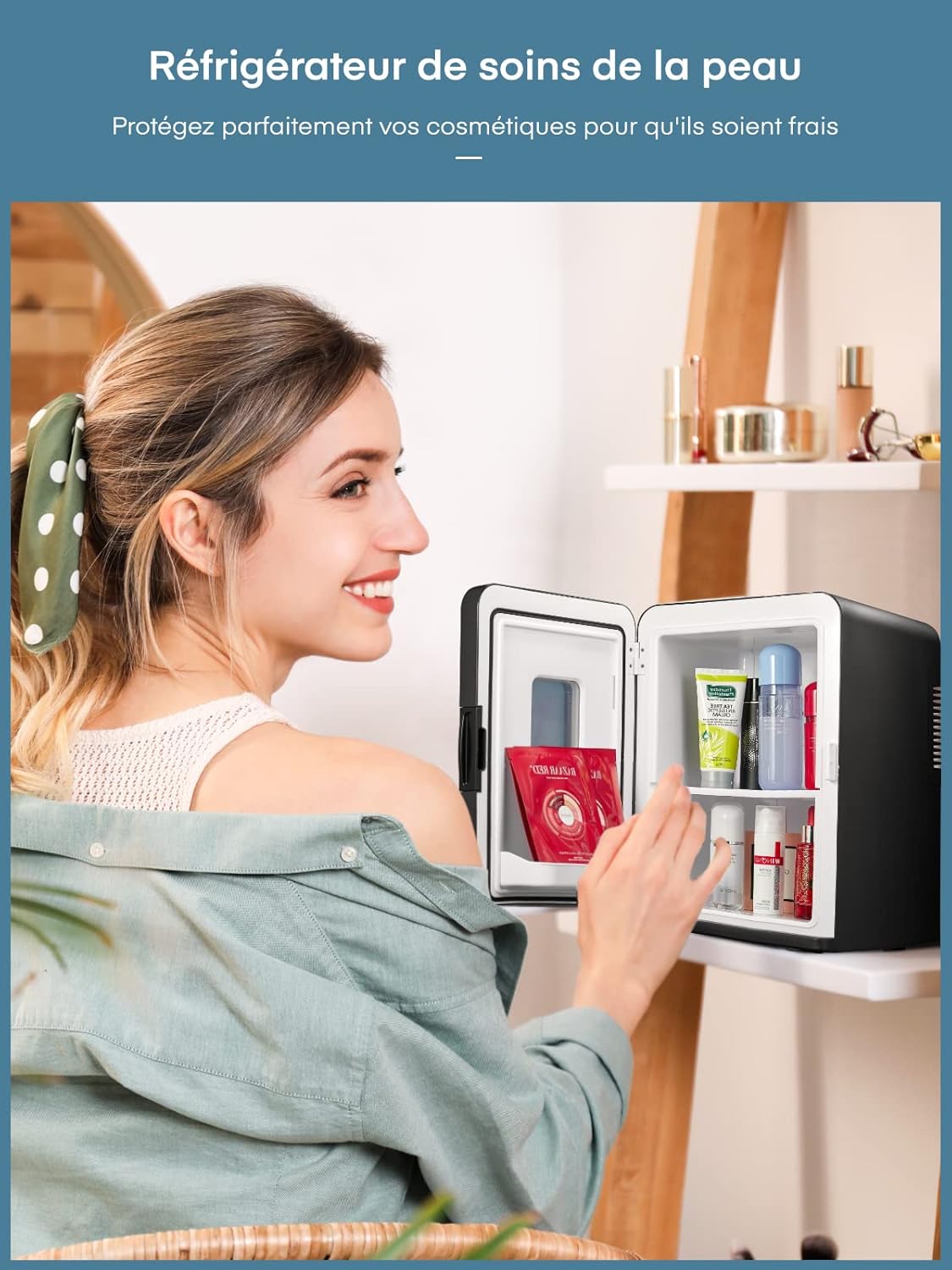 NORTHCLAN - Mini Frigo 15L - froid/chaud, silencieux, 12V/220V