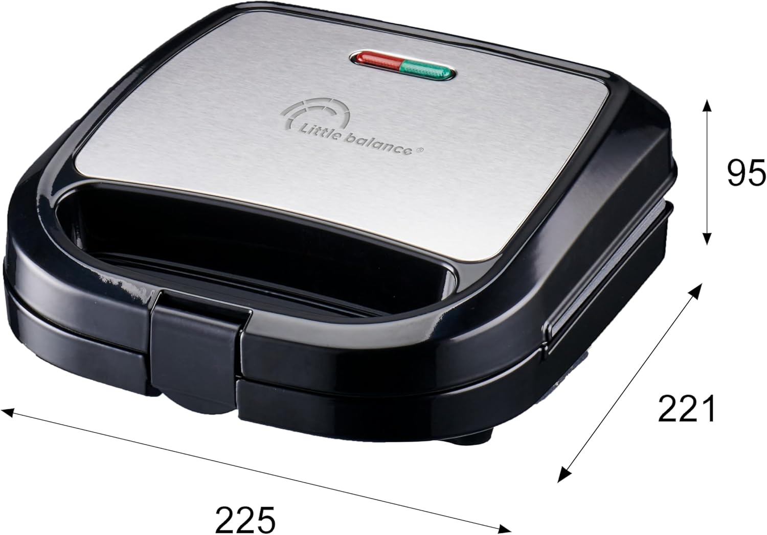 LITTLE BALANCE - Happy Gaufres - plaques antiadhésives, sans PFAS, 750W, poignée froide, 8820