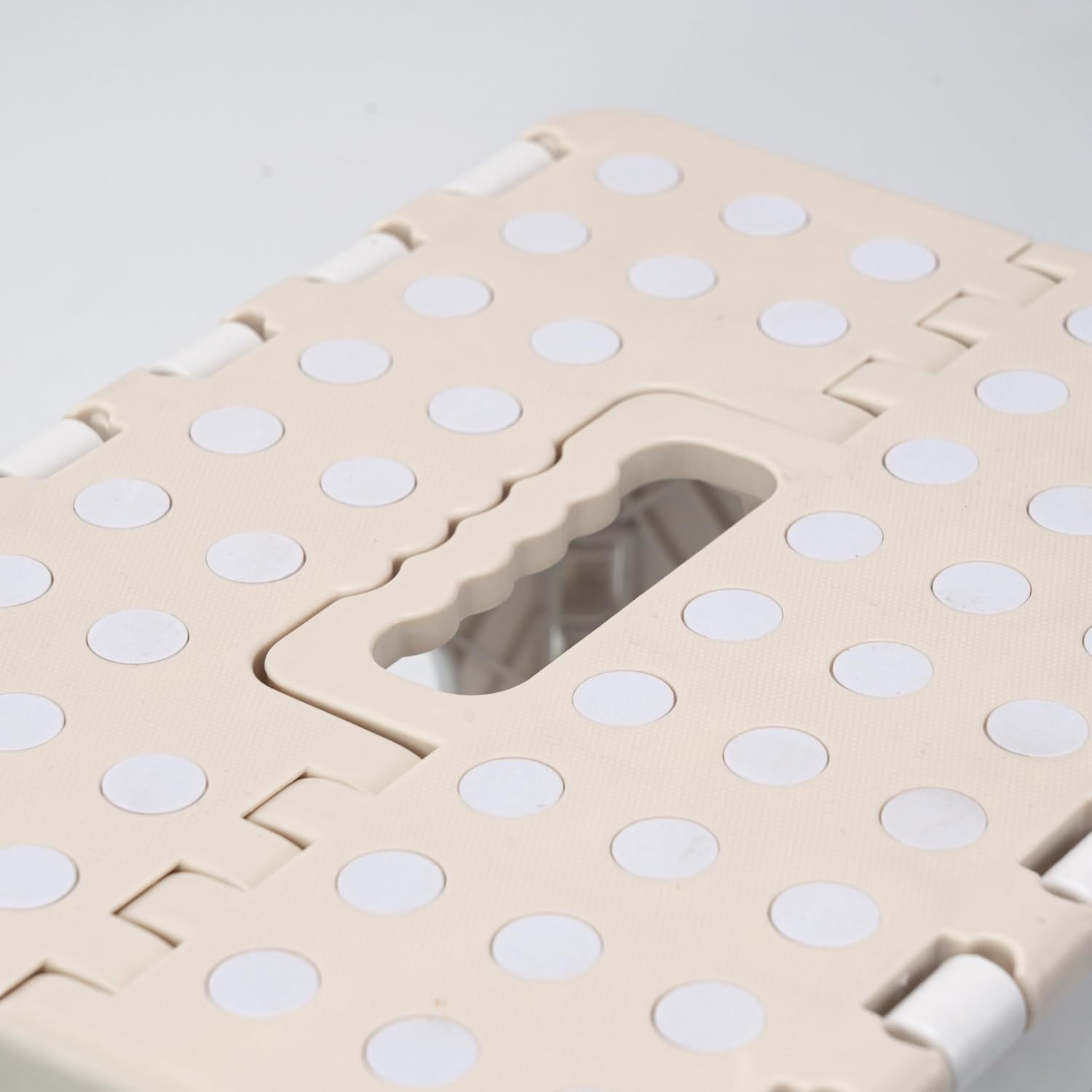 Bisoo - Tabouret pliant enfant, 22 cm, plastique, portable, crème