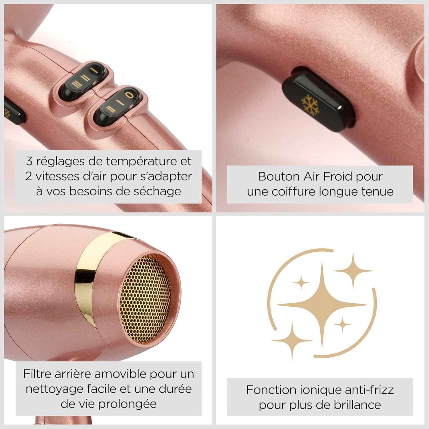 BaByliss - Sèche-cheveux léger, ionique, céramique, 2100W, 5336PE