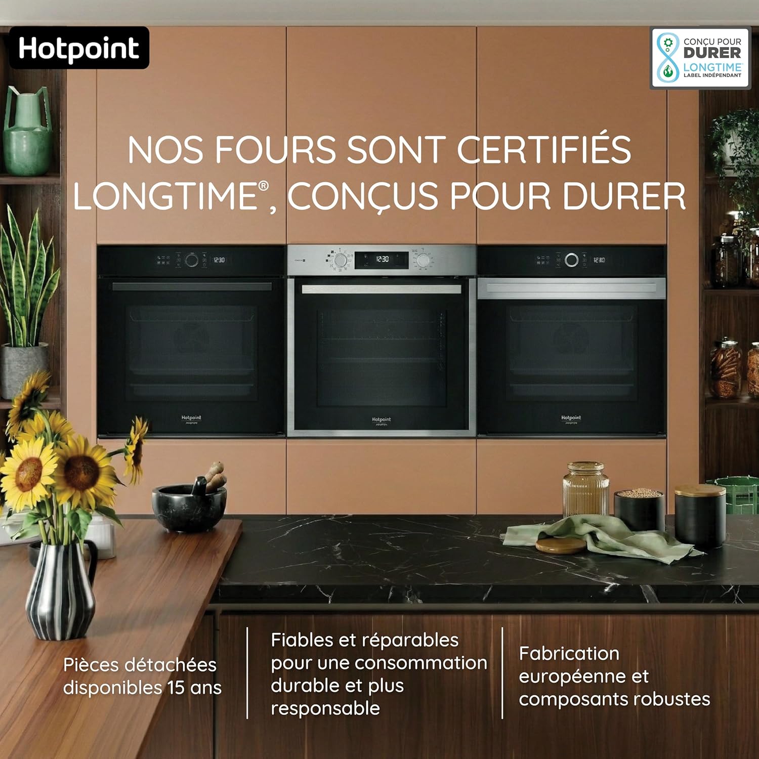 Hotpoint - four encastrable pyrolyse 71L, 7 fonctions, Dual Cleaning HAO5540PX