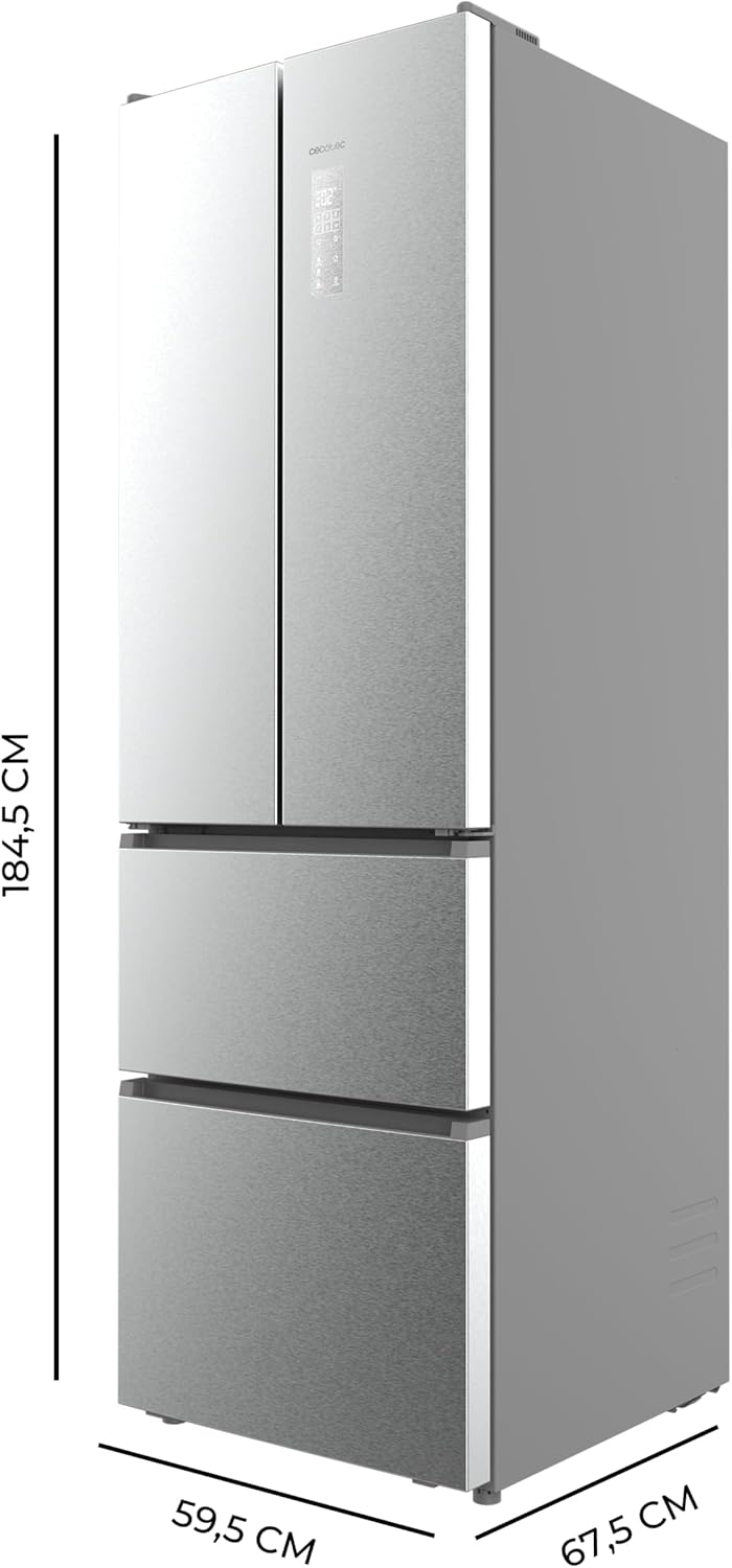 Cecotec - Bolero CoolMarket Combi F2D - 201x59,5cm - 395L, No Frost, Maxi Efficacité, F2D395