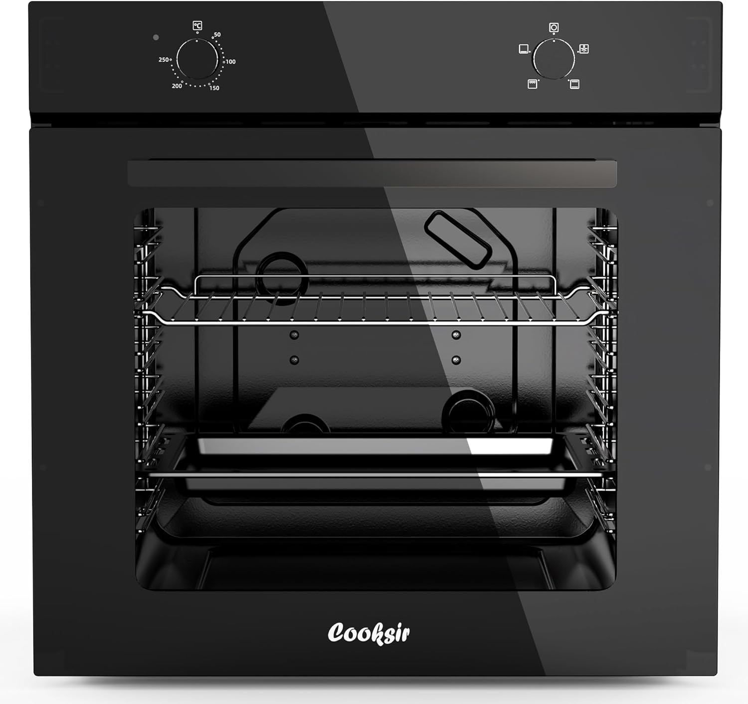 Four encastrable 60cm - 65L, 2200W, 4 fonctions, ventilateur, prise