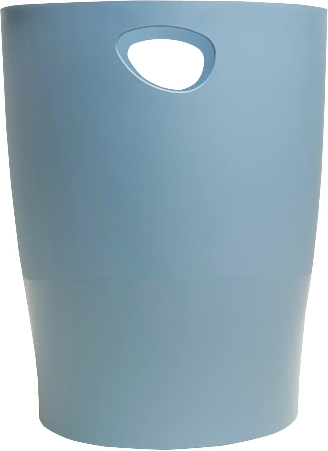 Exacompta - corbeille à papier Ecobin - 26,3x26,3x33,5cm - 15L, poignées, bleu gris 45370D