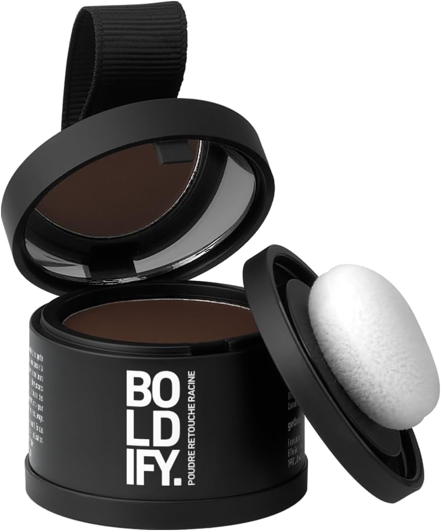BOLDIFY - Poudre de racine Noisette - 4g - Retouche racines et camouflage cheveux gris