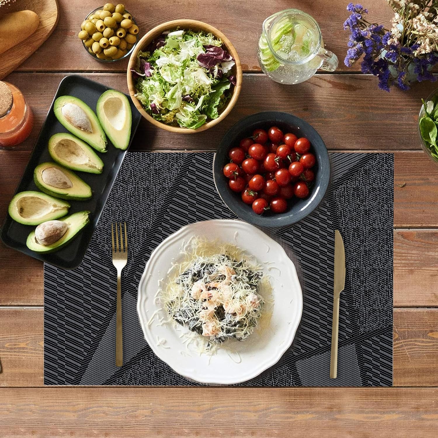 IPEA - Sets de table élégants - 45x30 cm - lavables, résistants, antidérapants