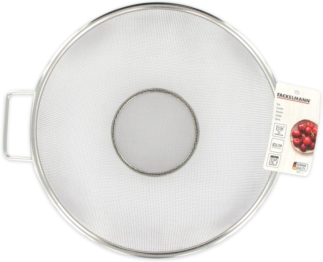 Fackelmann - passoire tamis inox - 26 x 11,5 cm - acier inoxydable, résistant, argent - 28333