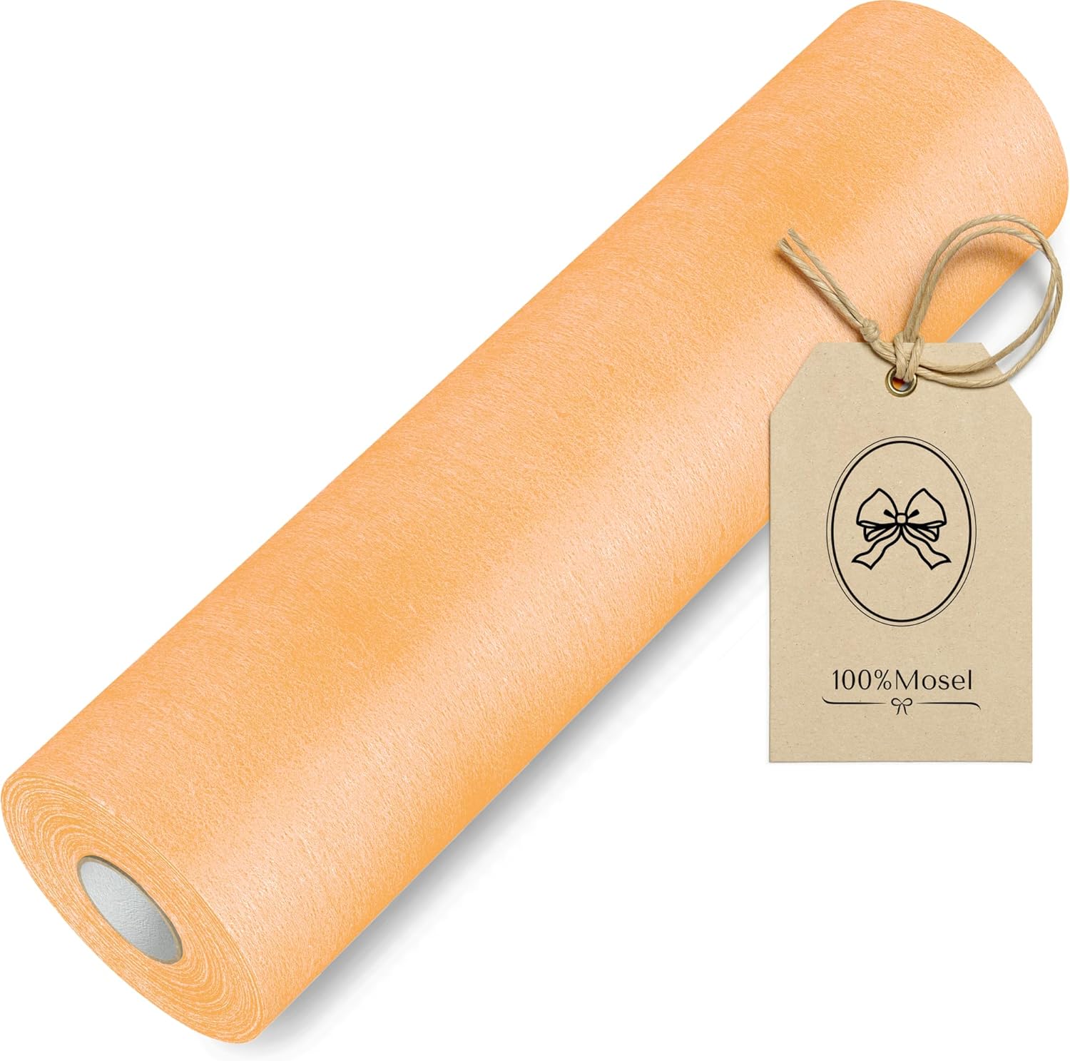 100%Mosel - Chemin de table décoratif - 30x2500cm - tissu non tissé, abricot-pêche