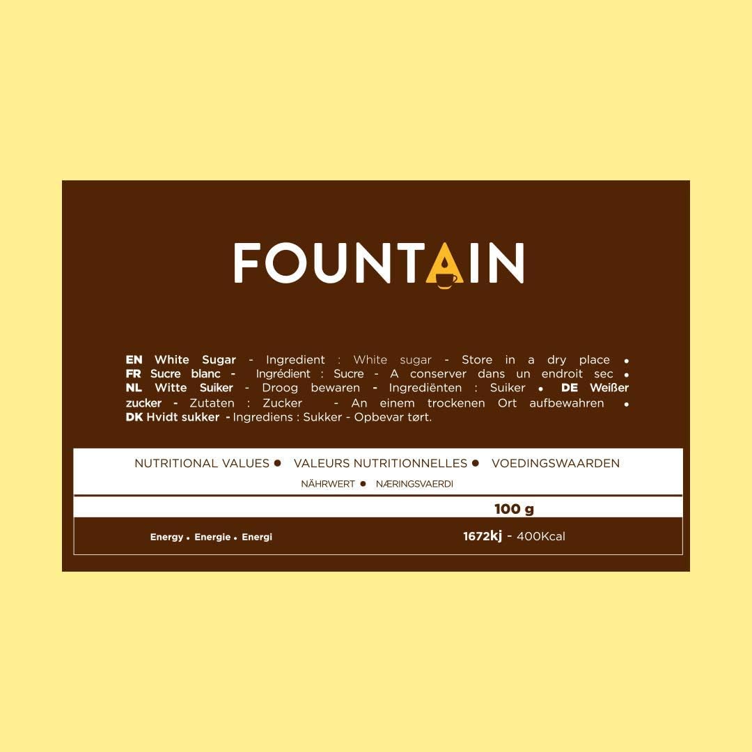 Fountain - sucre en dosette individuelle 4g - boîte 600 pièces