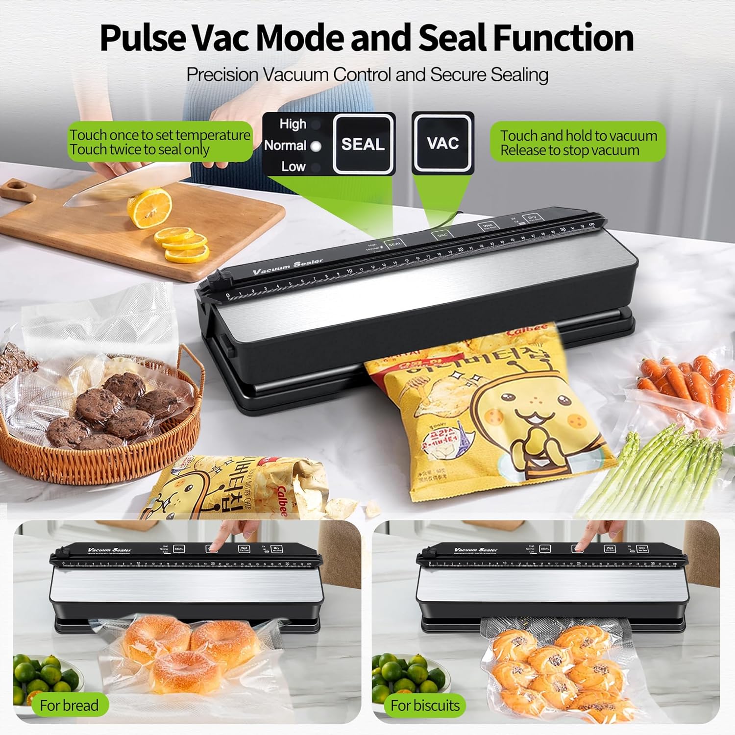 DeeprBetter - Machine sous vide Pro 90kPa, double pompe, 13mm, 15 sacs