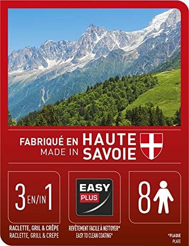 Tefal - Raclette Colormania 3 en 1 - 8 coupelles, antiadhésif, lave-vaisselle, 1050W - RE310401