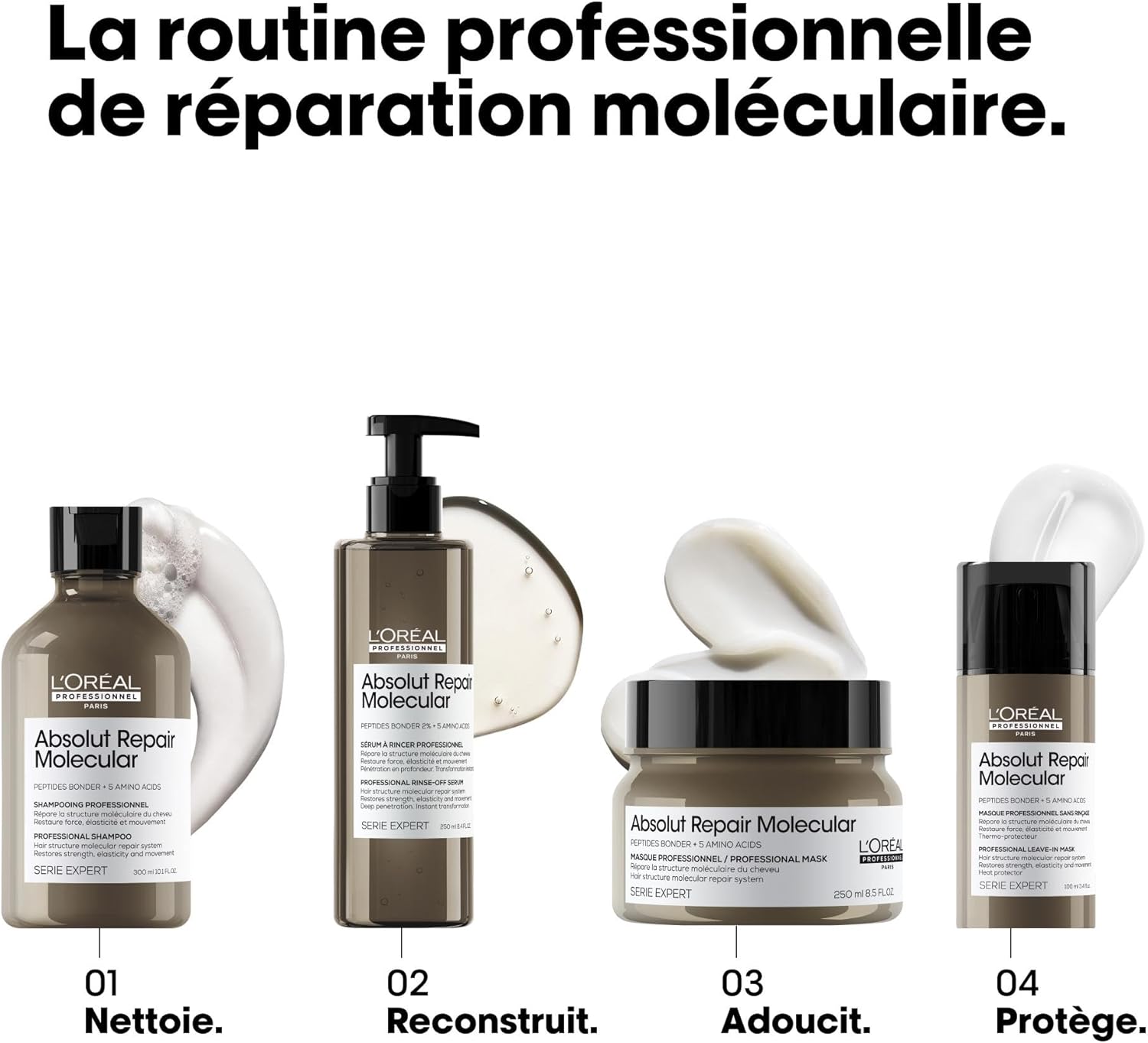 L'Oréal - Absolut Repair Molecular - routine réparatrice, douceur, force