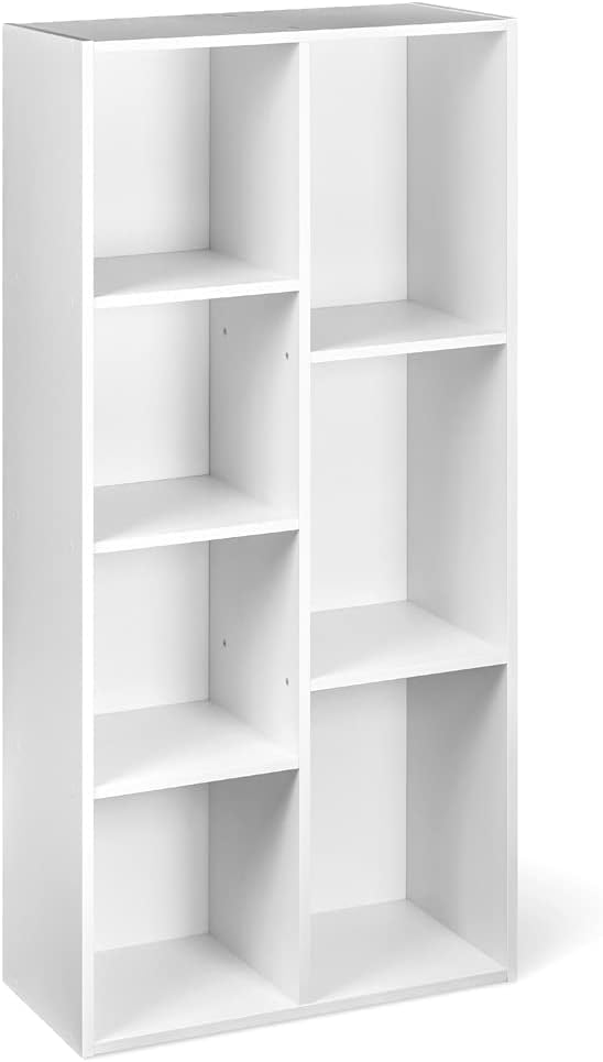 maxxidealz Basics - bibliothèque 7 compartiments, 50x24x106 cm, blanc