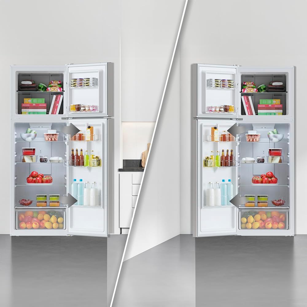 Cecotec - Bolero CoolMarket 2D - 348L - Inox, NoFrost, basse conso, 2 portes, compresseur Inverter, 348NF