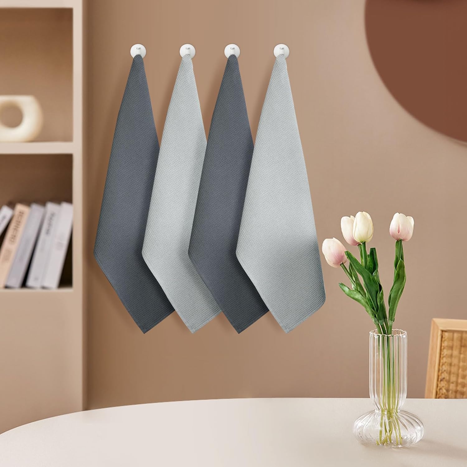 Torchon de cuisine - lot de 4 - 45x65cm - coton absorbant et durable