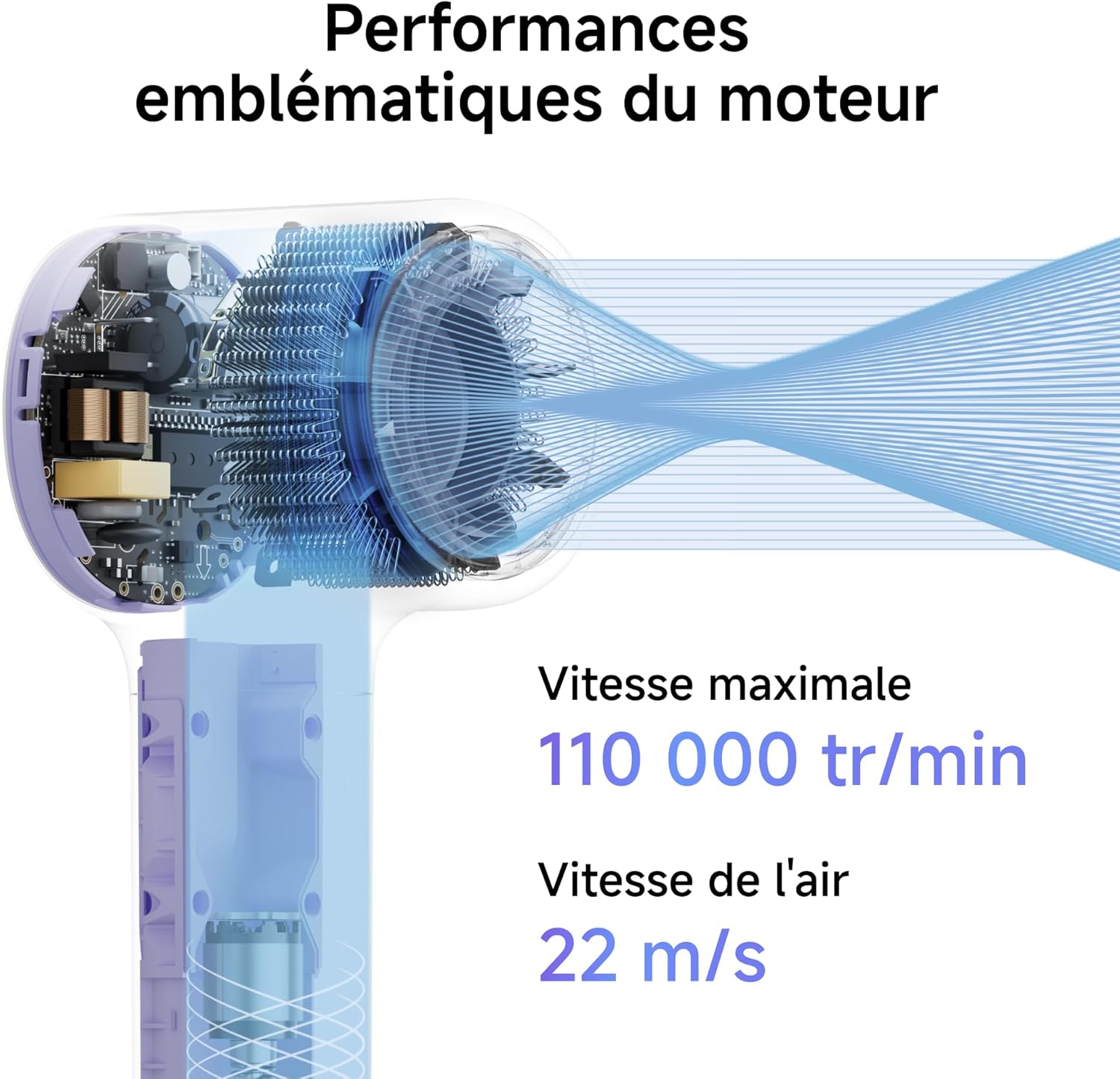 Laifen - Neo - 390g - sèche-cheveux ionique, brushless, 59dB, 2 buses
