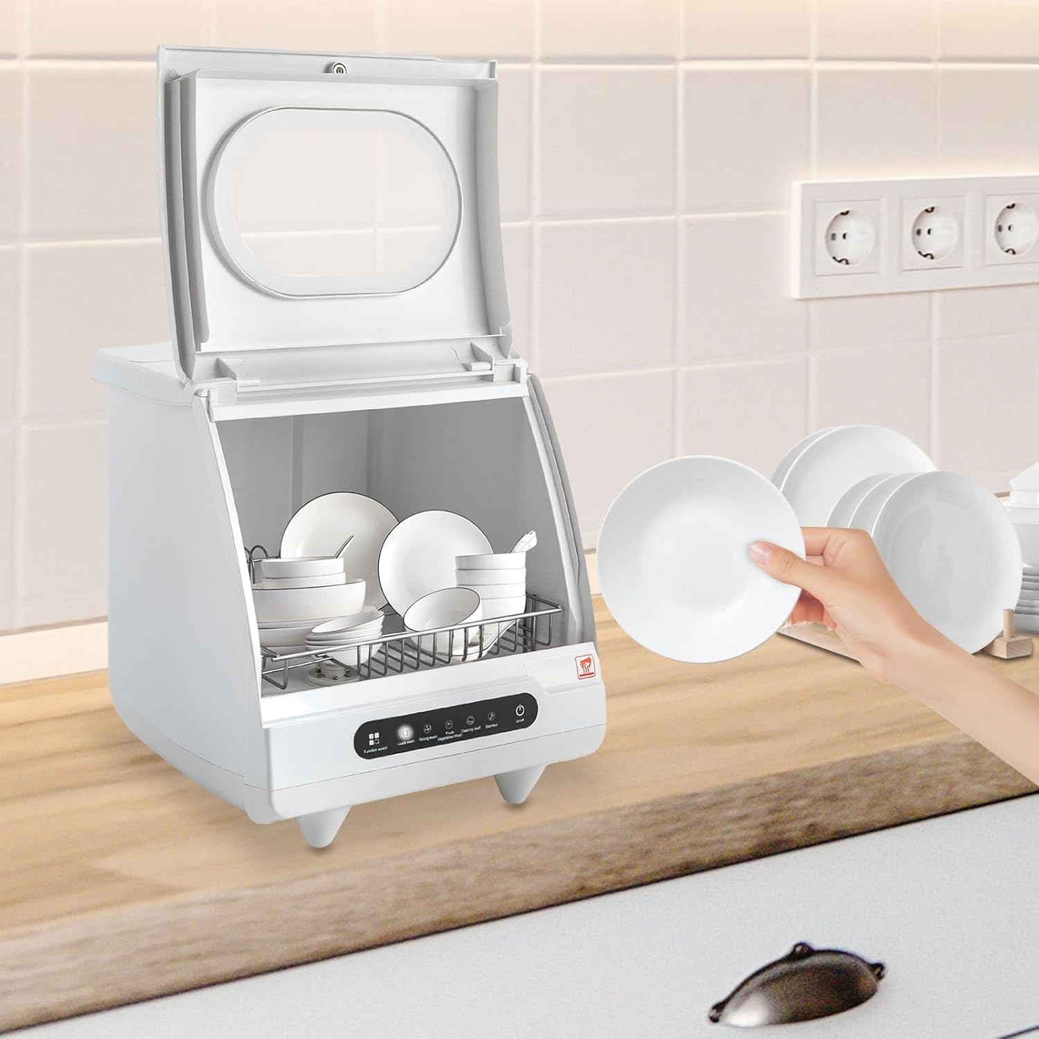 Mini Lave-vaisselle compact - Nettoyage 360° - 5 programmes - XWJ-01