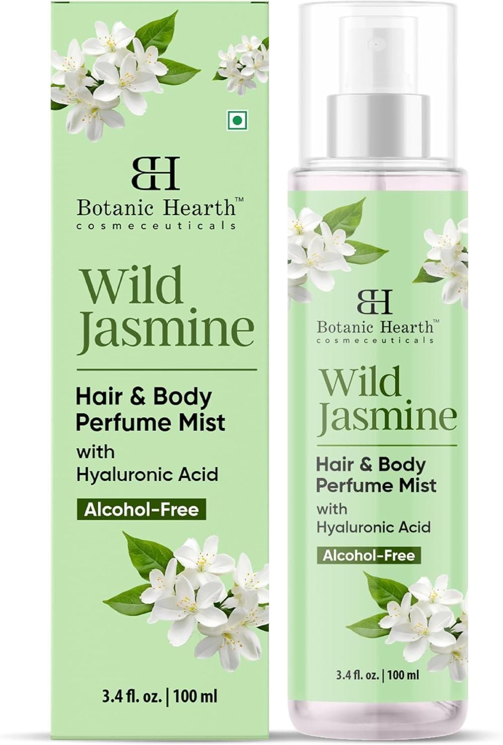 Botanic Hearth - Brume jasmin 100ml - cheveux et corps, longue durée