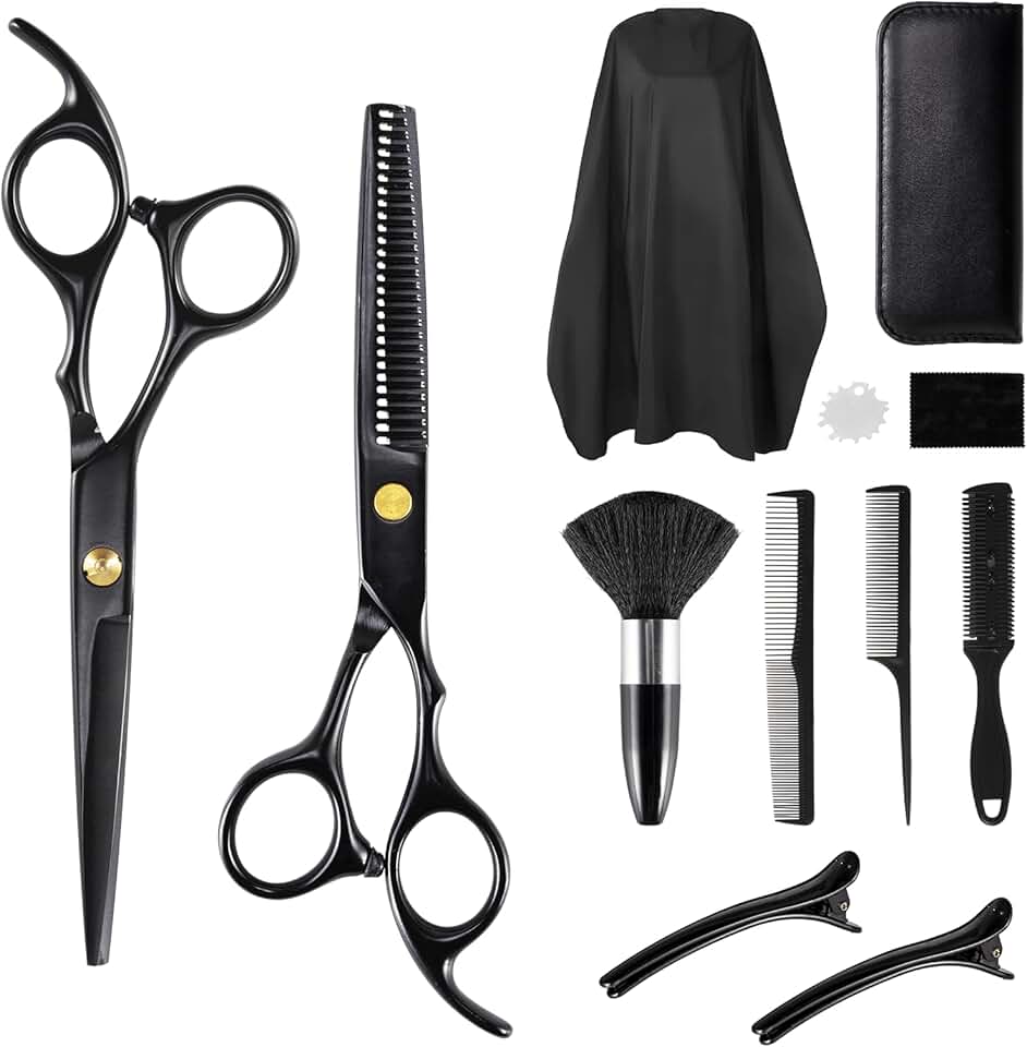 Set Ciseaux Coiffure – Kit complet, accessoires, coupe et effilage