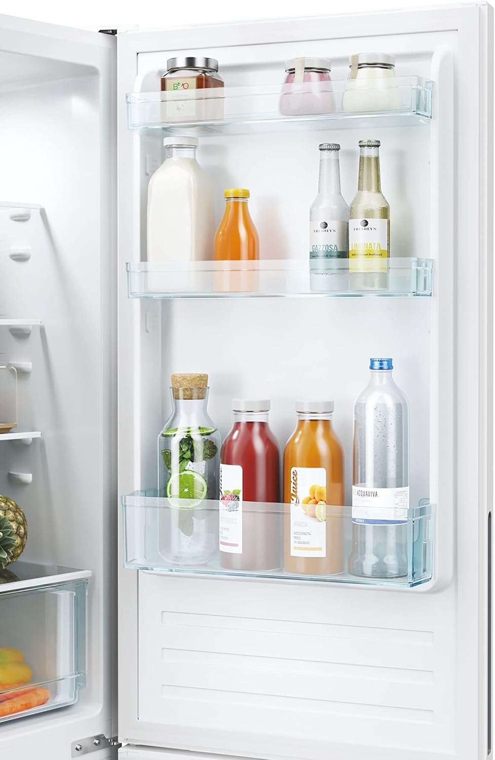 Candy - combiné 260L, 177cm, Low Frost, LED, classe E, 39dB - CCT3L517EW