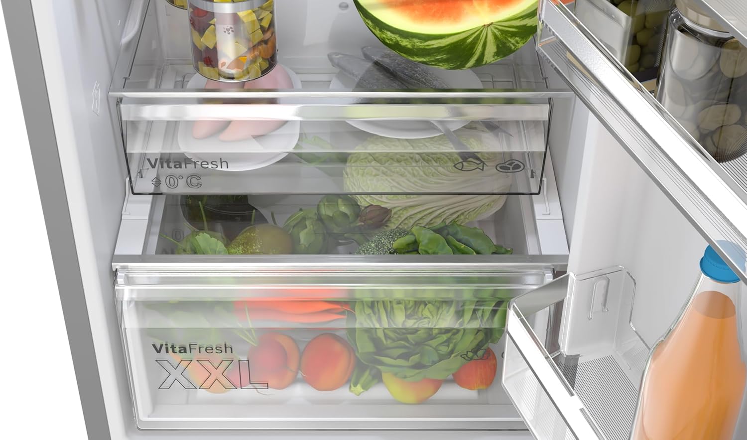 Bosch - Réfrigérateur combiné Série 4, 186x60cm, Inox, KGN367LDF