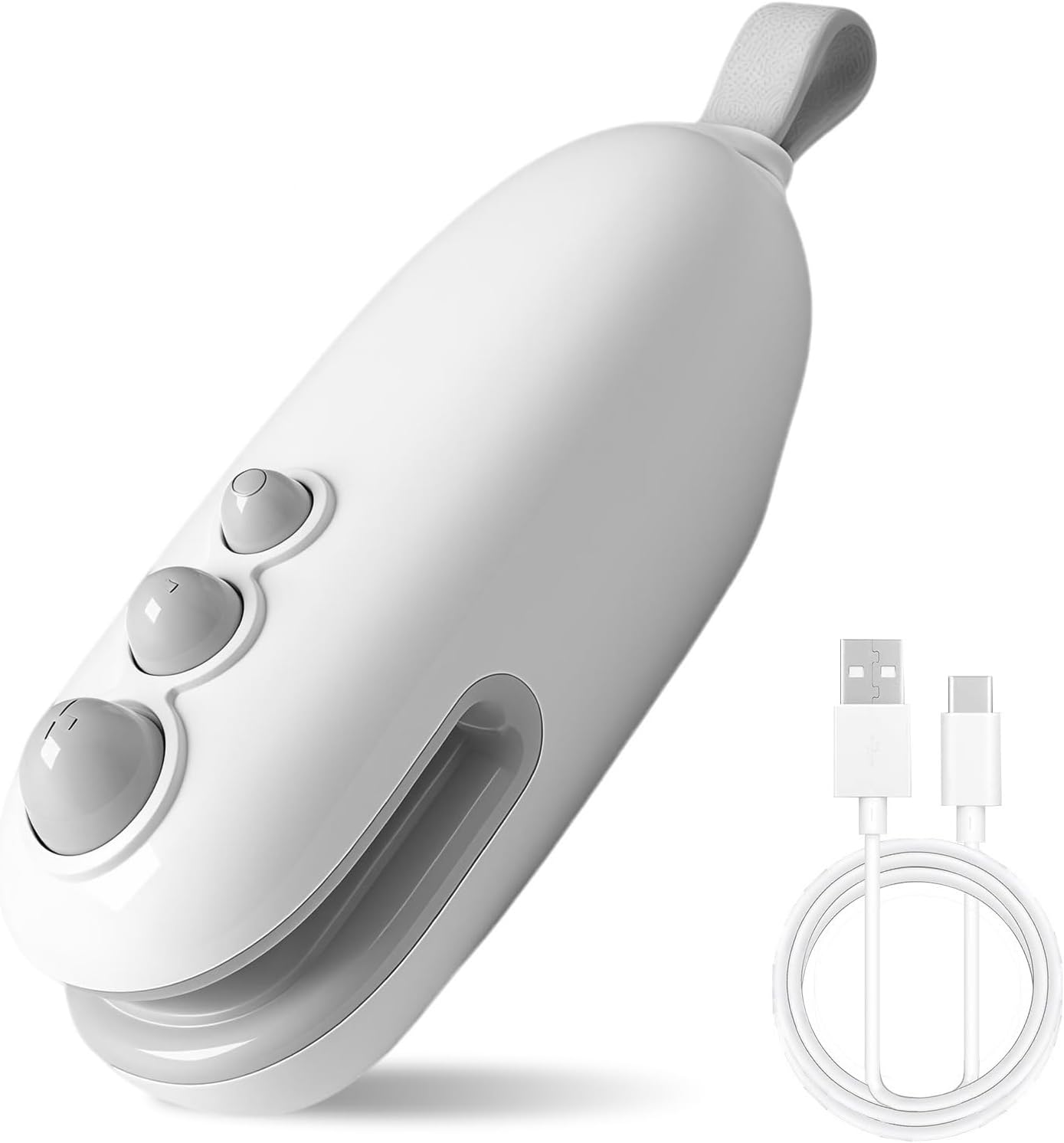 Mini Scelleur portable 2 en 1, USB, thermique, cutter intégré, blanc