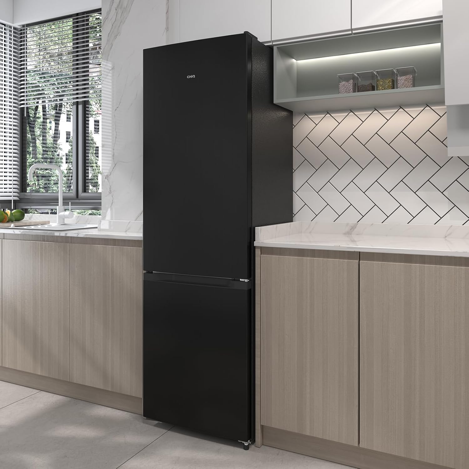 CHIQ - FBM260L - 262L bas inox, low frost, portes réversibles, 39dB