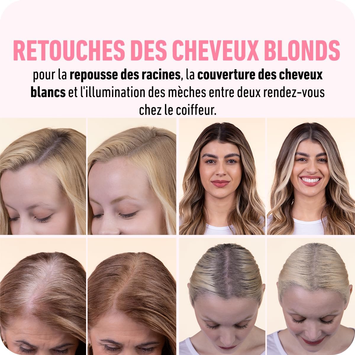 BOLDIFY - Poudre de racine blond clair - 10g - couvre racines et cheveux gris