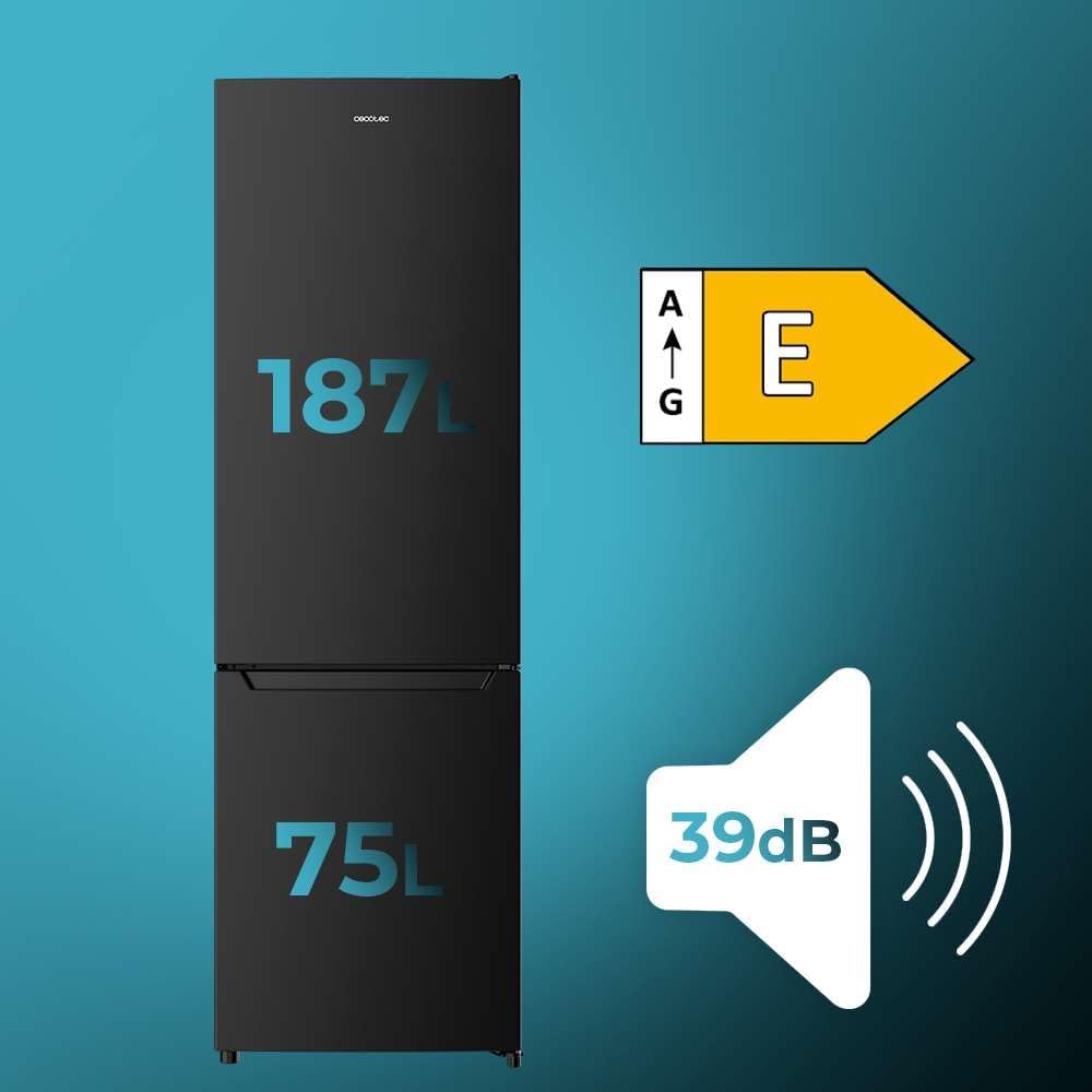 Cecotec - Bolero CoolMarket Combi - 176x54cm - 262L LED Classe E