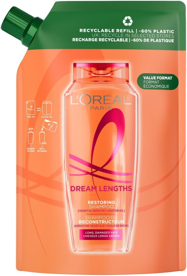 L’Oréal Paris - Elseve Dream Long - 500 ml - shampooing reconstructeur kératine végétale huile de ricin