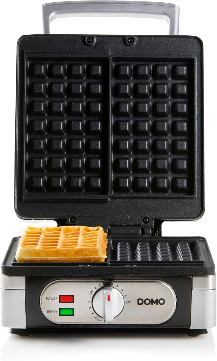 DOMO - Gaufrier série DO9047W - 4x7 gaufres - Inox, 1400W, DO9047W