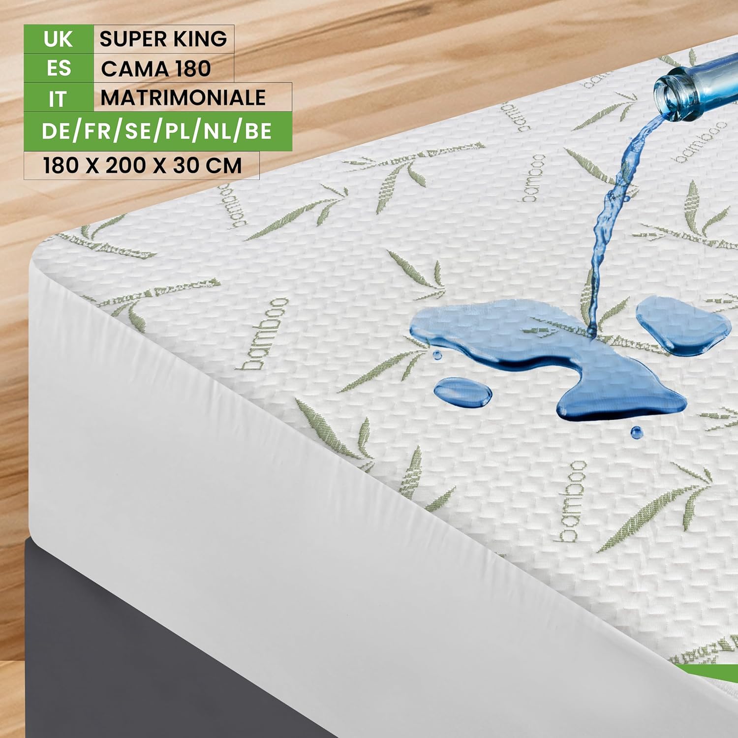 Utopia Bedding - Protège-matelas Premium - 180x200x30 cm - Imperméable, respirant, certifié Oeko-Tex