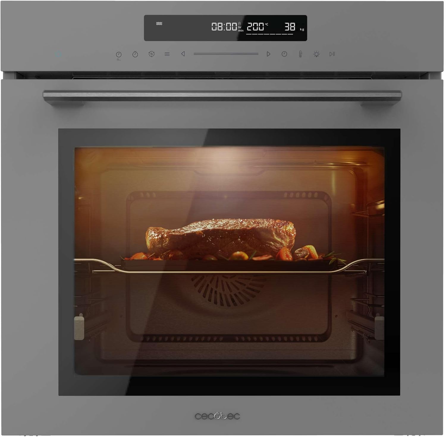 Cecotec - Bolero Hexa SM406000 - 60cm - four encastrable 72L, 12 fonctions, Steak et Pizza Master, Steam, A+ - SM406000