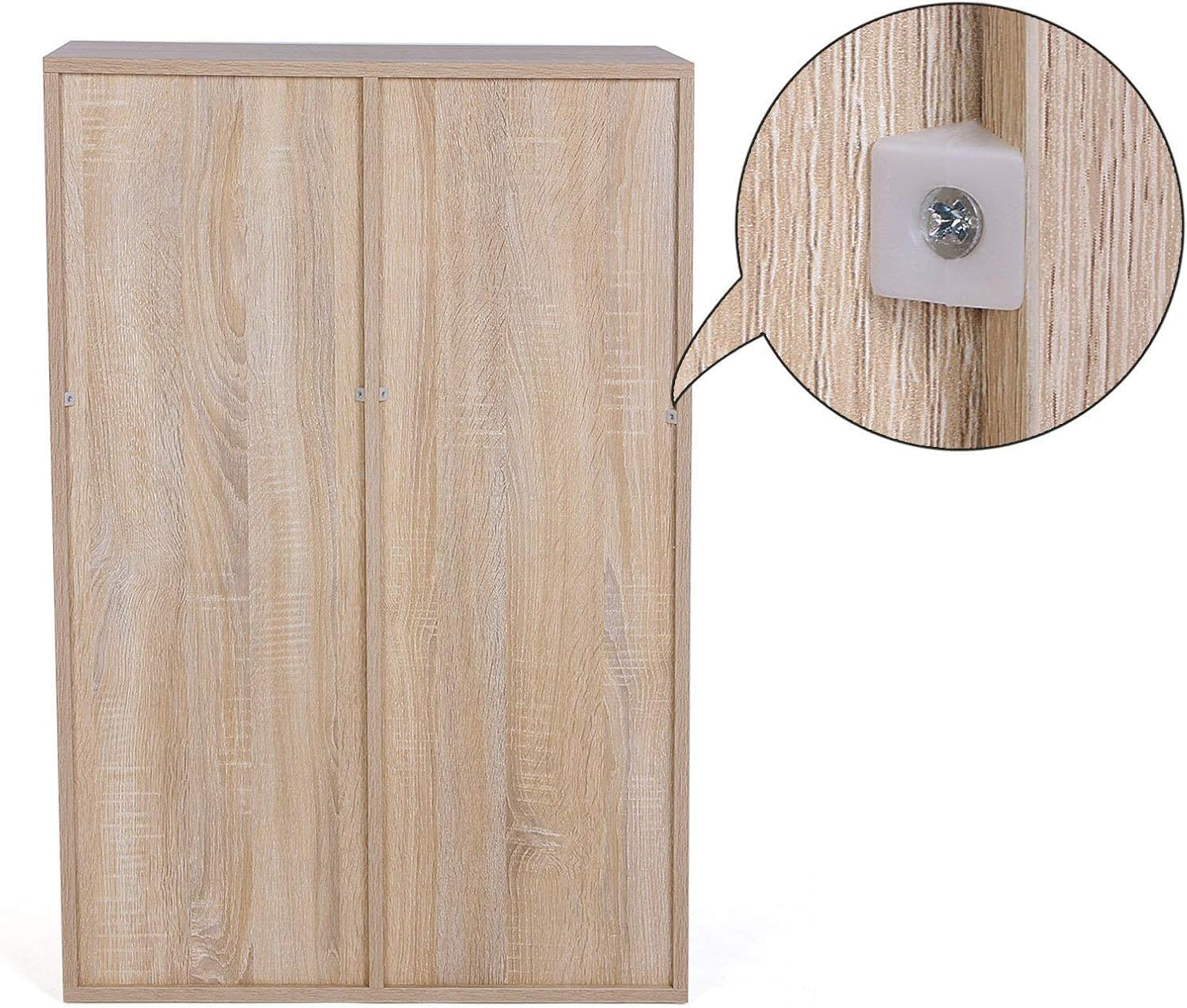 VASAGLE - étagère cubique 6 cases - bois chêne, rangement LBC203H