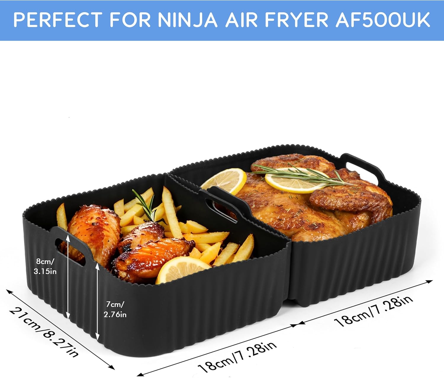 Accessoires pour friteuse - silicone grand format - compatibles 10L - réutilisable et facile à nettoyer - AF500UK/Cosori