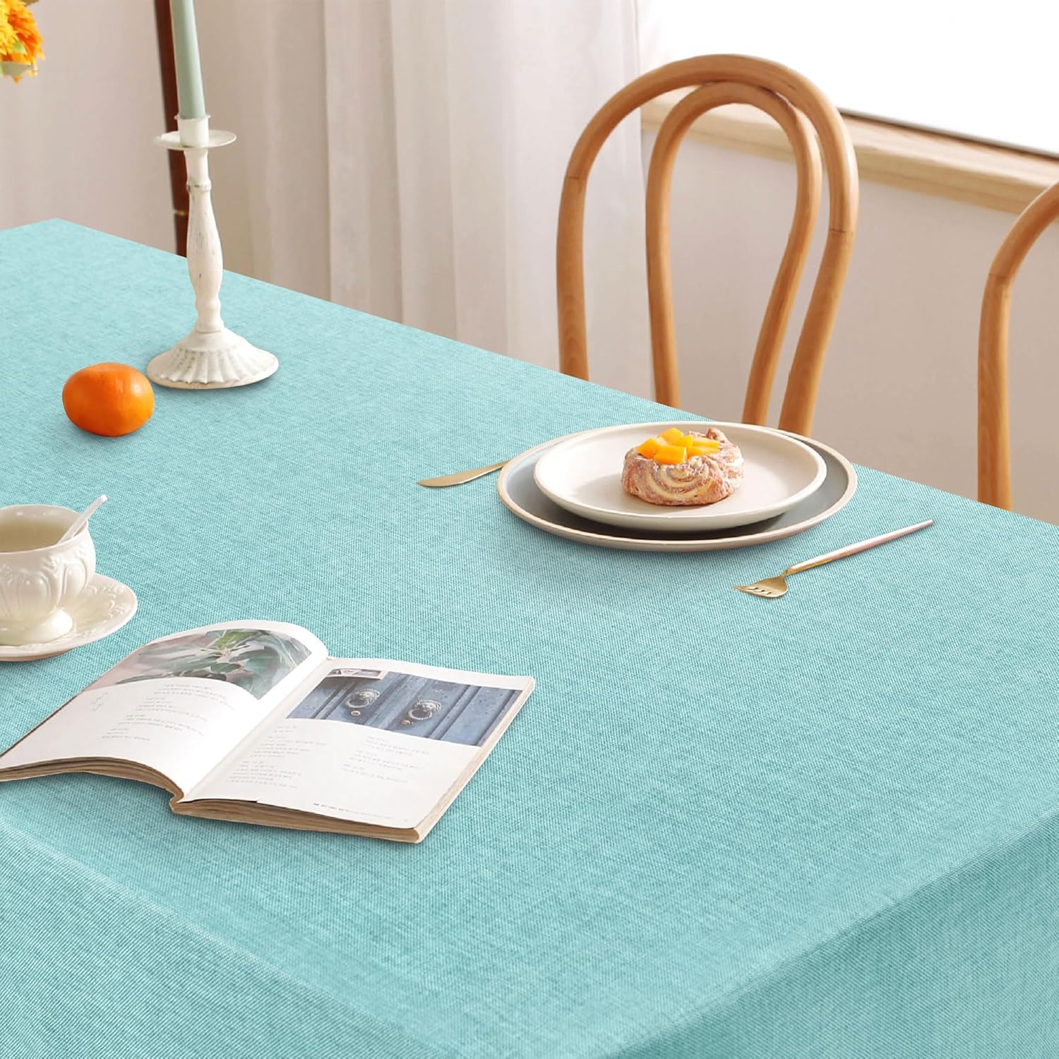 DWCN - nappe aqua aspect lin - 135x220cm - lavable, imperméable