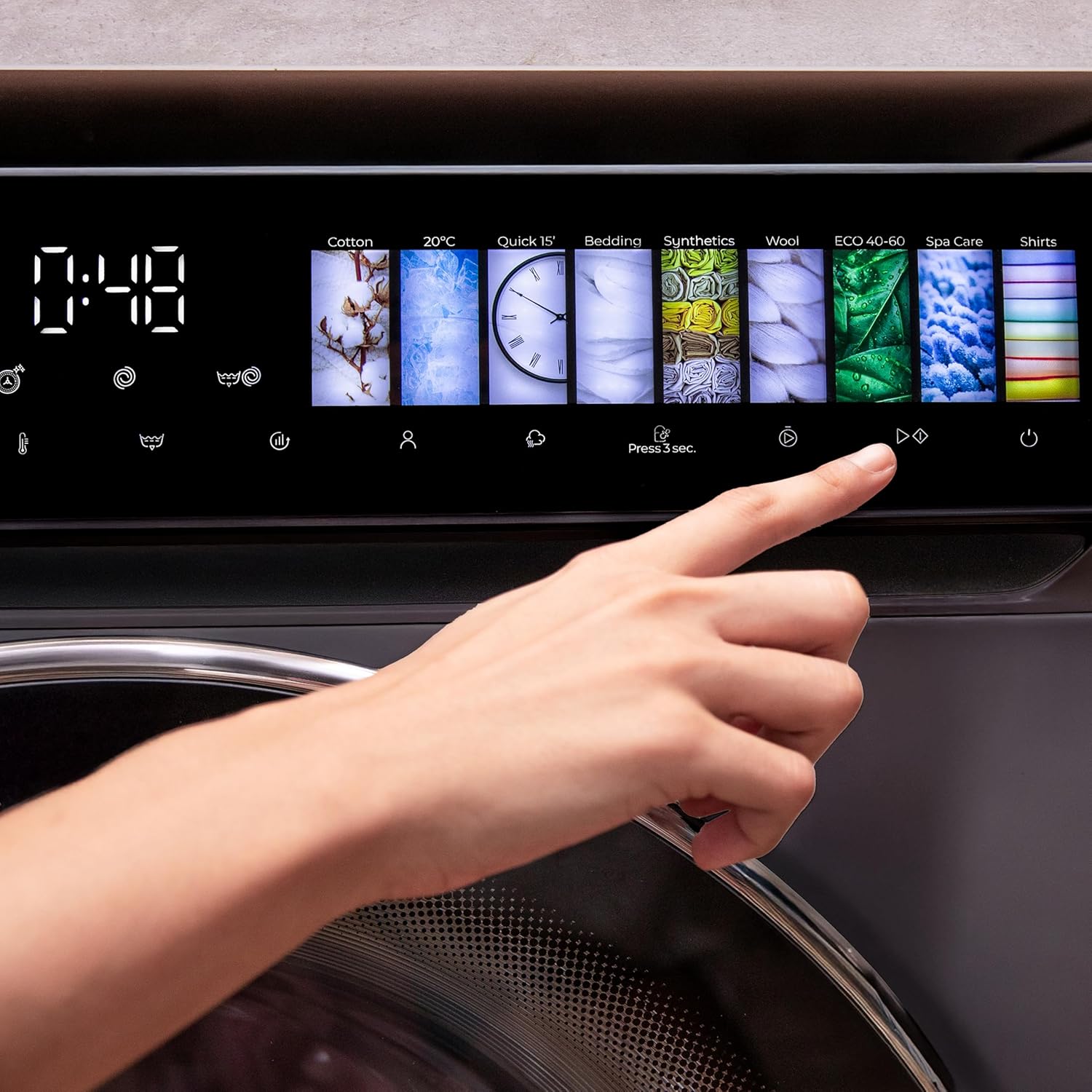 Cecotec - lave-linge série frontale - grande capacité - lavage rapide, efficacité