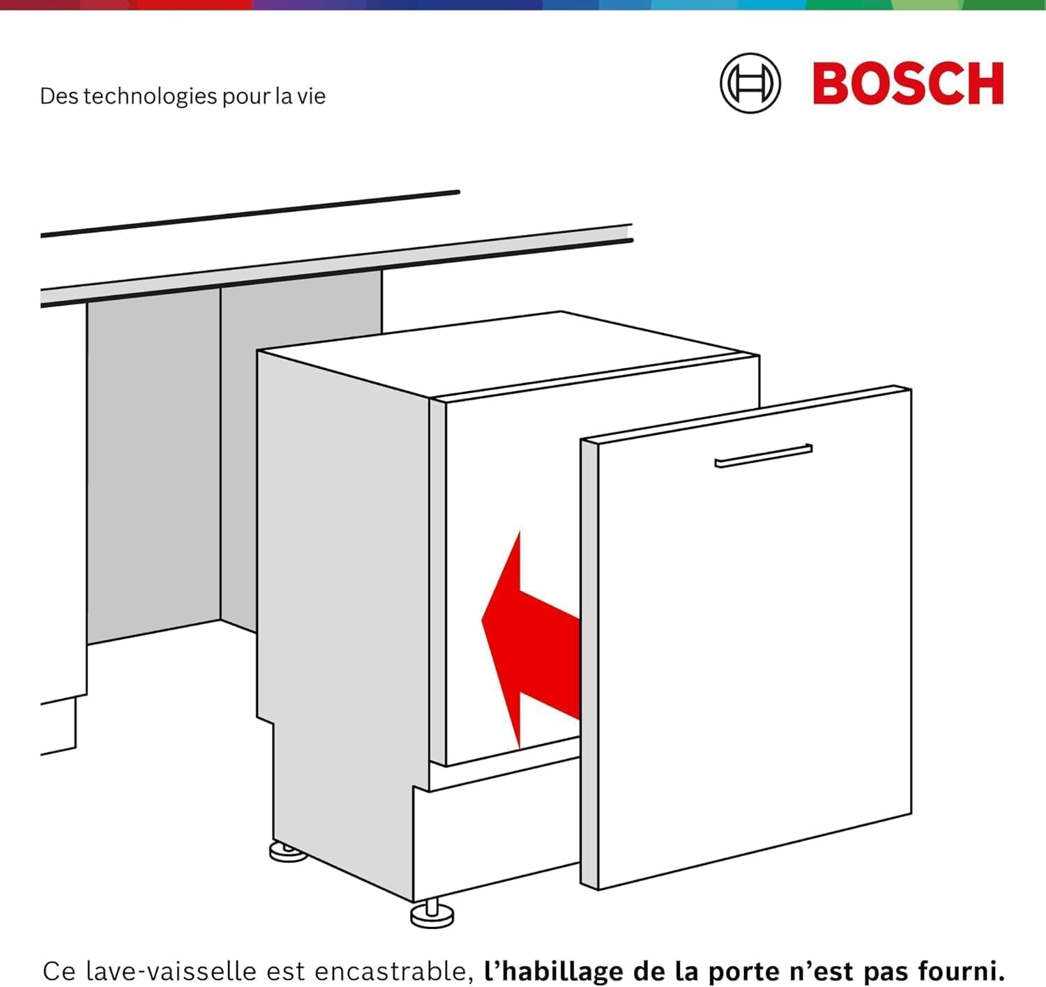 Bosch - lave-vaisselle Série 2 60 cm encastrable silencieux SMV2HTX02E