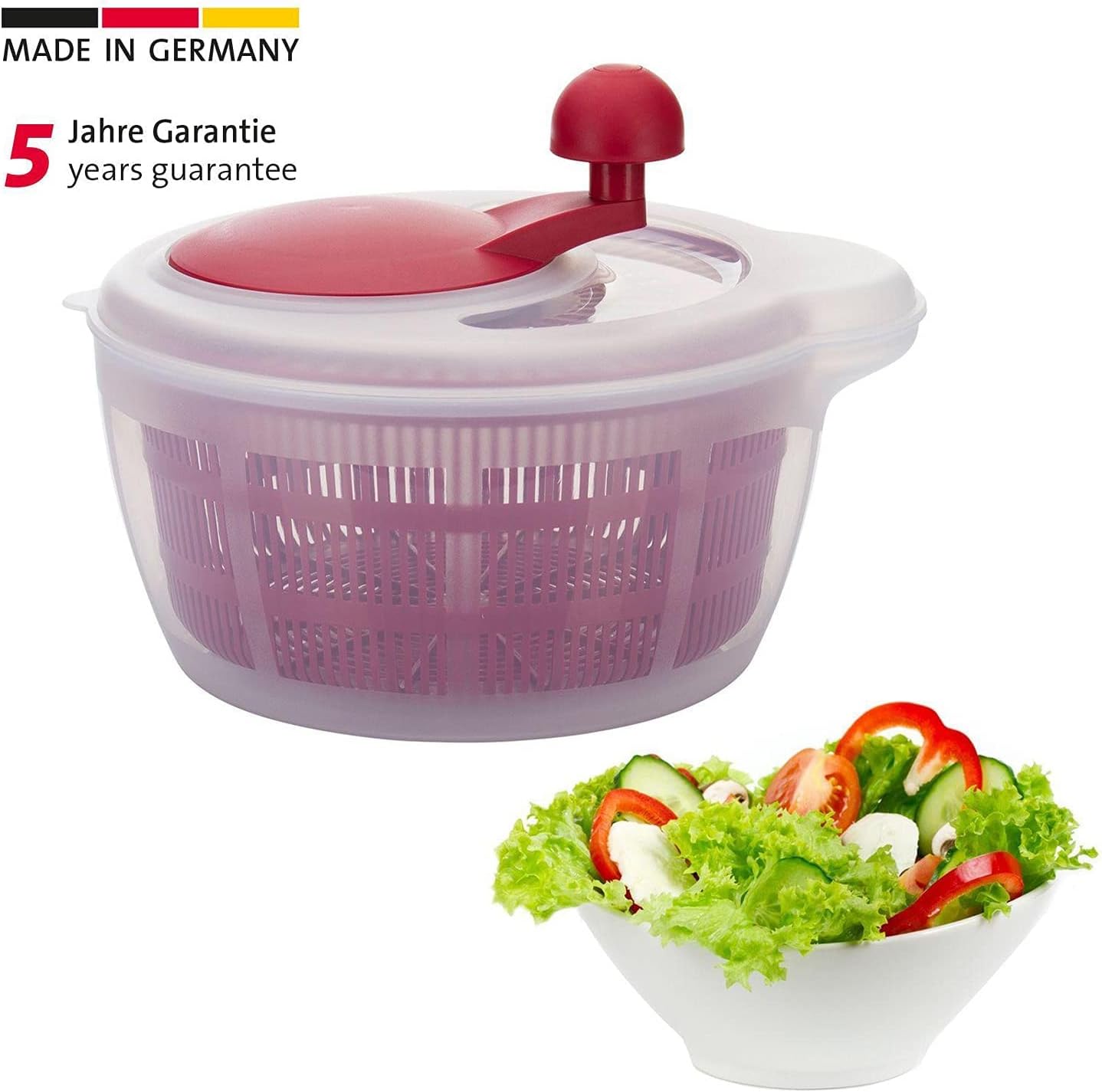 Westmark - Fortuna essoreuse à salade 5L, ø26cm, sans BPA, 243222E2