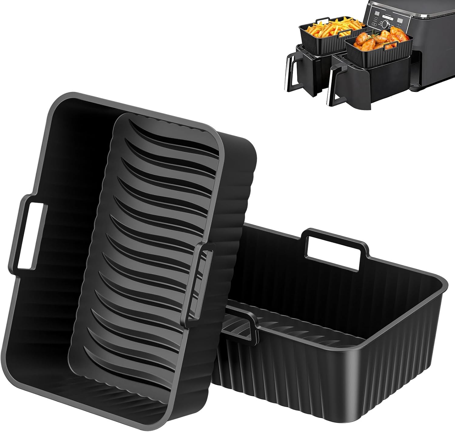 Diboniur - Accessoires friteuse silicone - 7,6L-9,5L - Lot de 2, réutilisable, lave-vaisselle